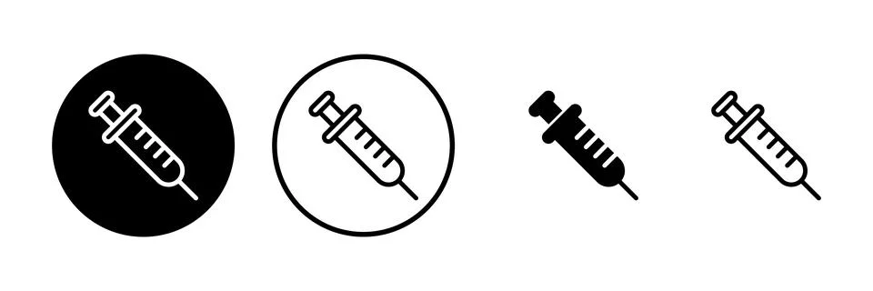 Syringe icon vector illustration. injection sign and symbol. vaccine icon Stock Illustration
