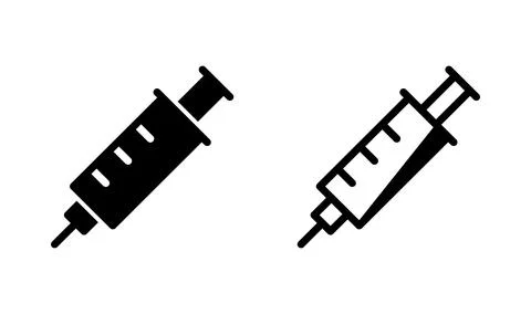 Syringe icon vector. injection icon. vaccine icon Ilustração Stock
