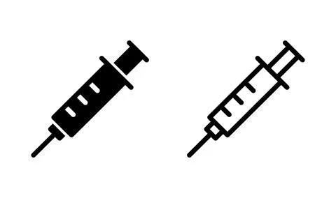 Syringe icon vector. injection icon. vaccine icon Stock Illustration
