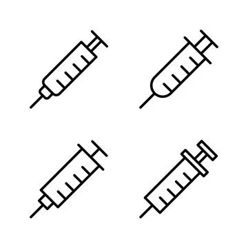 Syringe icon vector. injection sign and symbol.vaccine icon Stock Illustration