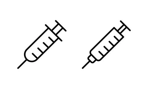 Syringe icon vector. injection sign and symbol.vaccine icon Stock Illustration