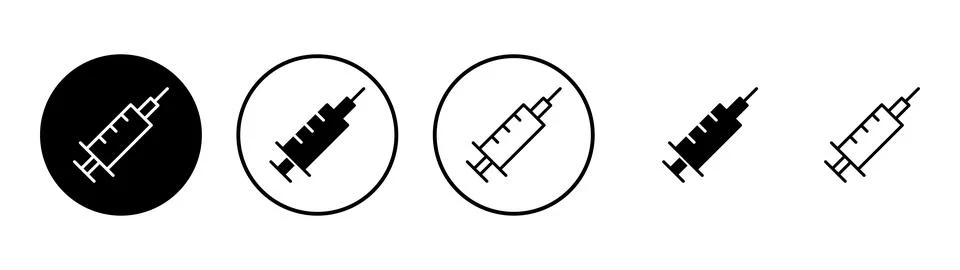 Syringe icon vector. injection sign and symbol.vaccine icon Stock Illustration