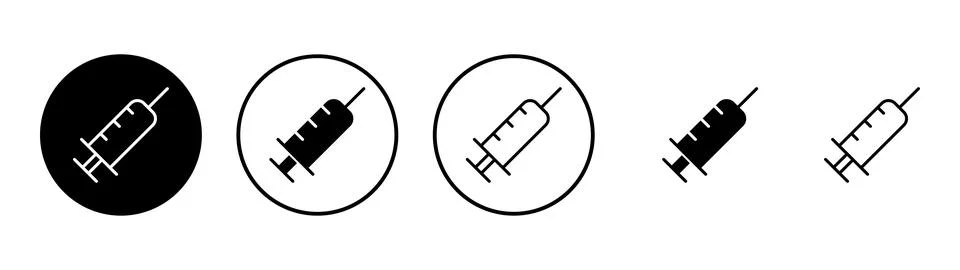 Syringe icon vector. injection sign and symbol.vaccine icon Stock Illustration