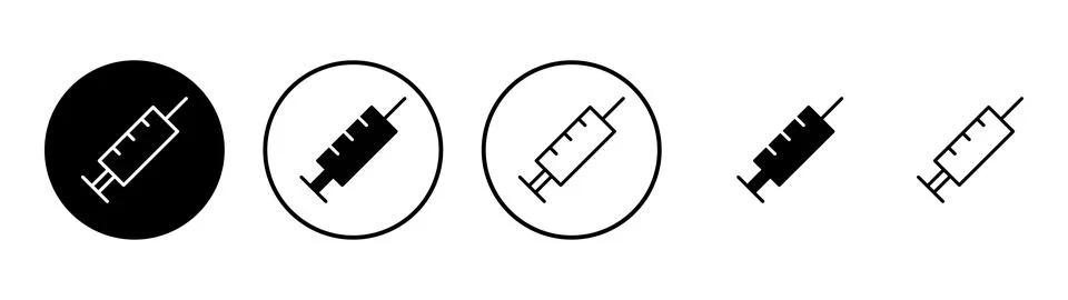 Syringe icon vector. injection sign and symbol.vaccine icon Stock Illustration