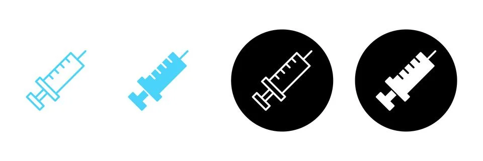 Syringe icon vector. injection sign and symbol.vaccine icon Stock Illustration