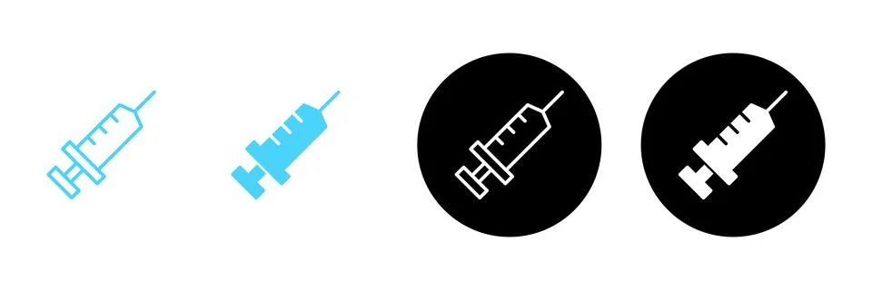 Syringe icon vector. injection sign and symbol.vaccine icon Stock Illustration