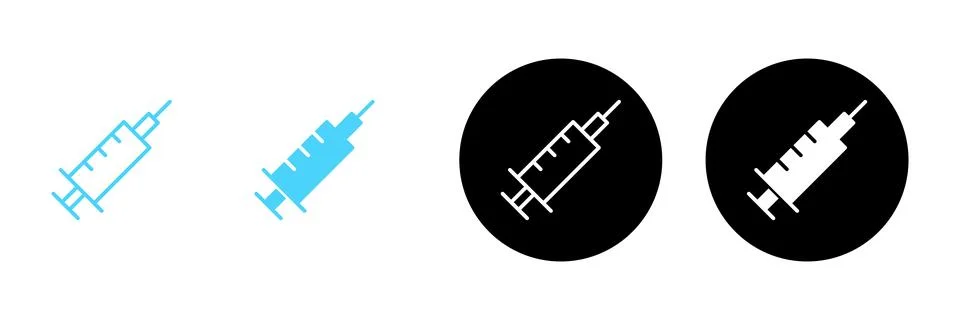 Syringe icon vector. injection sign and symbol.vaccine icon Stock Illustration