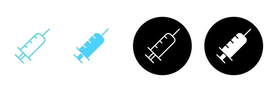 Syringe icon vector. injection sign and symbol.vaccine icon Stock Illustration
