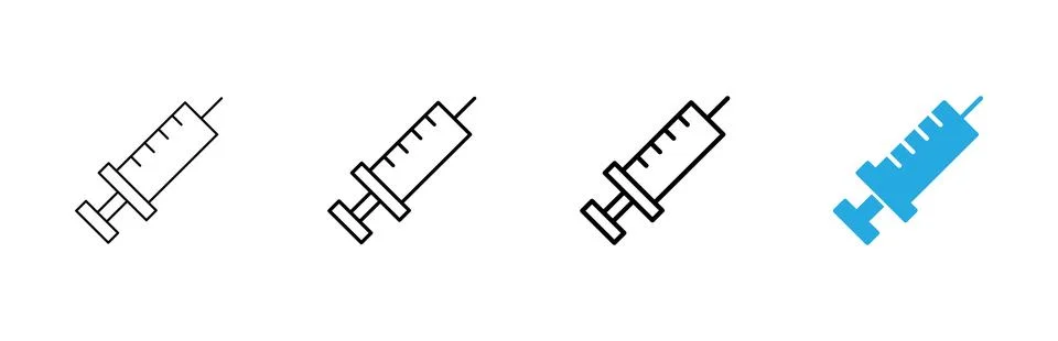 Syringe icon vector. injection sign and symbol.vaccine icon Stock Illustration