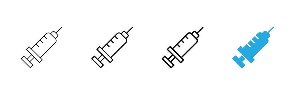 Syringe icon vector. injection sign and symbol.vaccine icon Stock Illustration