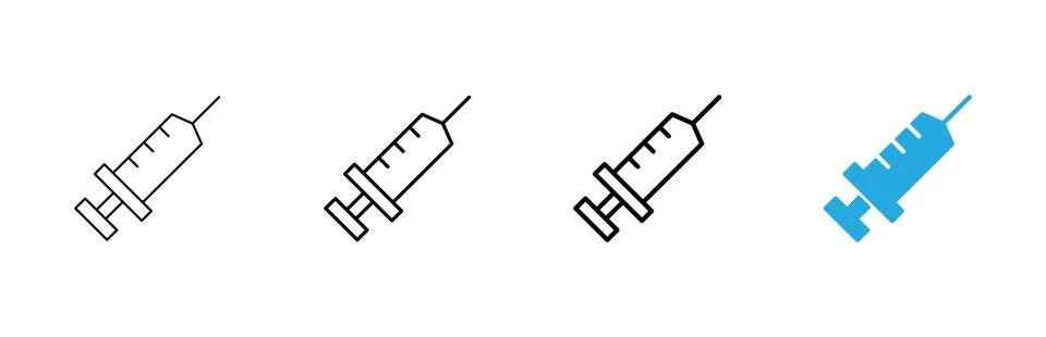 Syringe icon vector. injection sign and symbol.vaccine icon Stock Illustration