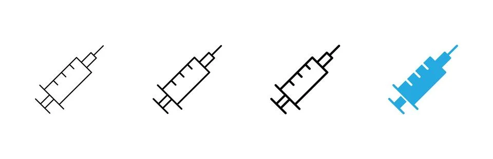 Syringe icon vector. injection sign and symbol.vaccine icon Stock Illustration