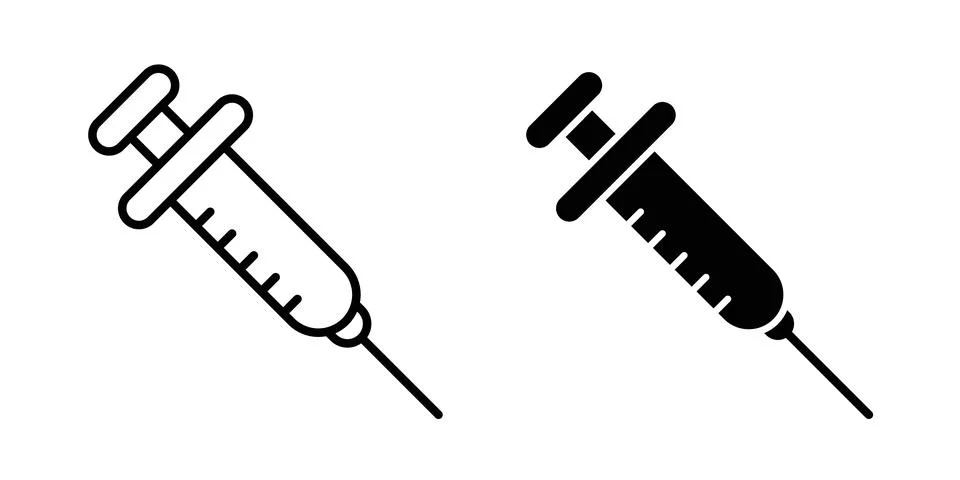 Syringe icon vector, symbol, logo illustrations Stock Illustration