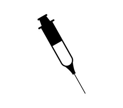 Syringe icon on white background Stock Illustration
