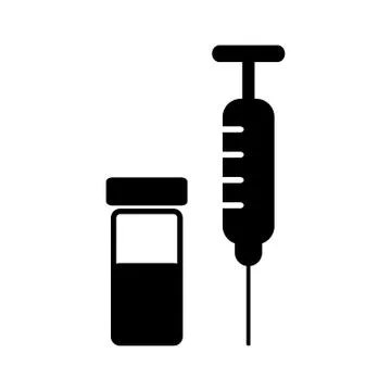 Syringe icon on white. Stock Illustration