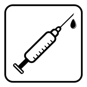 Syringe icon on white. Stock Illustration