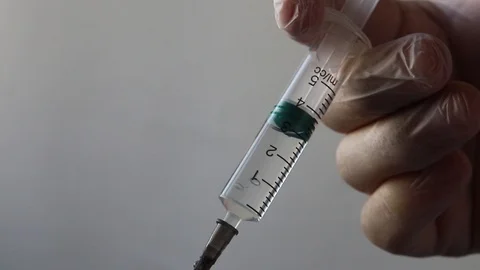 Syringe injection Stock Footage 125088721