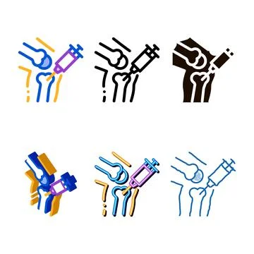 Syringe injection forms vaccine in bone vector icon Stock Illustration