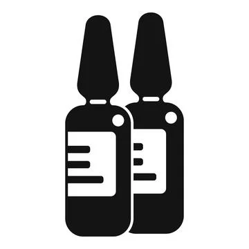Syringe injection icon flat vector. Strong potion vaccine Stock Illustration