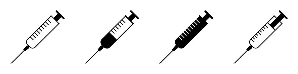 Syringe, injection icon vector Stock Illustration