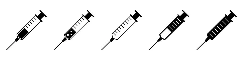 Syringe, injection icon vector Stock Illustration