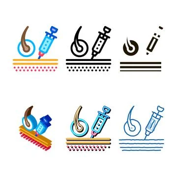 Syringe injection pack icon vector outline Stock Illustration