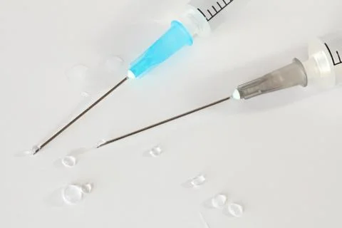 Syringe injection Stock Photos