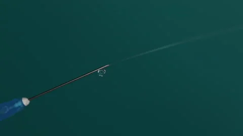 Syringe injection process, needle close-up, slow motion Stock Footage 147962454