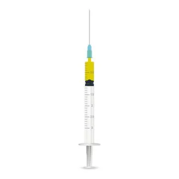 Syringe Injector Application Device With Needle Cover On Isolated On A White Stock Illustration