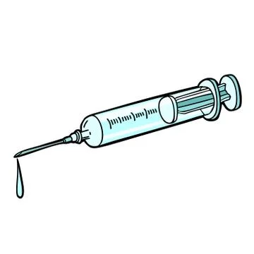Syringe isolated on white background 스톡 일러스트