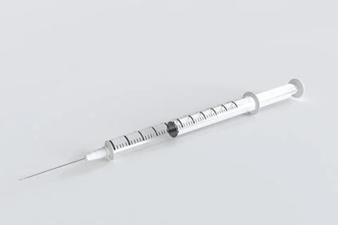 Syringe isolated on white Stock Illustration