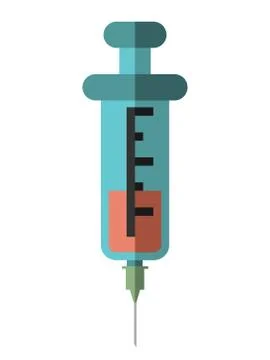Syringe isolated on white Stock Illustration