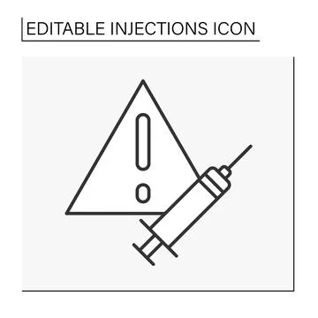 Syringe line icon Stock Illustration