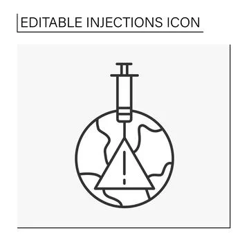 Syringe line icon Stock Illustration