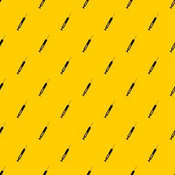 Syringe with liquid pattern vector 库存插图