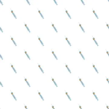 Syringe medical injection tools creating seamless pattern Stockillustratie