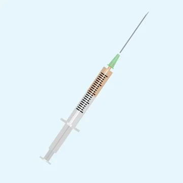 Syringe with needle Illustrazione stock