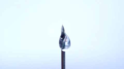 Syringe needle sprinkles. Stock Footage 49855327
