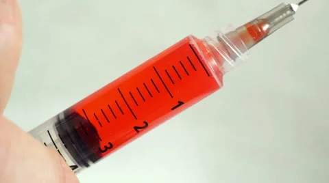 Syringe Needle Squeezing Macro 動画素材 64537161