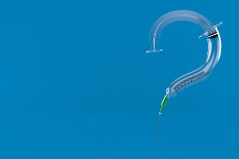 Syringe in question mark shape Stock Illustration