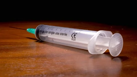 Syringe ready for vaccination Stock Footage 167028212
