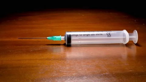 Syringe ready for vaccination Stock Footage 167028251