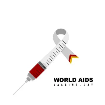 Syringe with Ribbon Design Stock Illustration