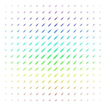 Syringe Shape halftone Spectral effect Stock Illustration