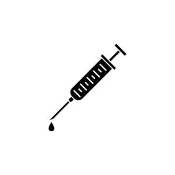 Syringe solid icon Illustrazione stock