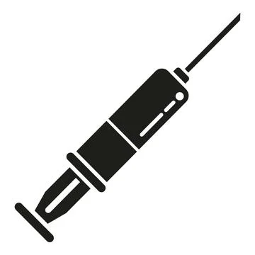 Syringe test icon simple vector. Positive result Stock Illustration