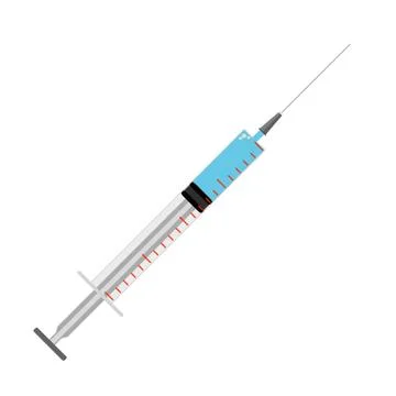 Syringe vector flat isolated on white background Stock Illustration