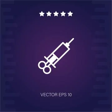 Syringe vector icon Stock Illustration