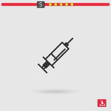 Syringe vector icon Stock Illustration