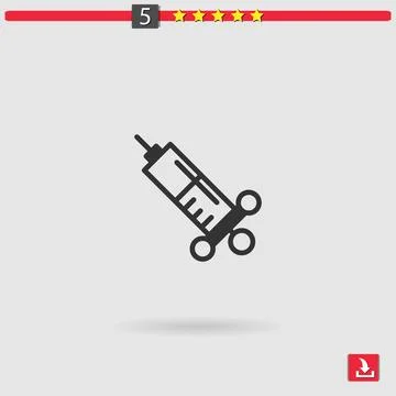 Syringe vector icon Stock Illustration